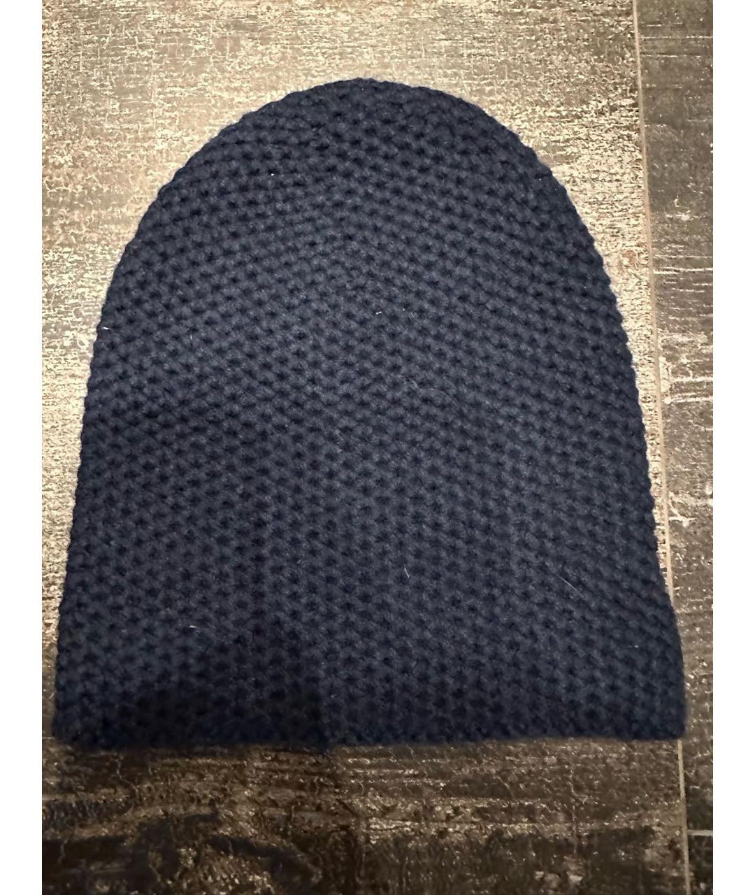 LORO PIANA Темно-синяя кашемировая шапка, фото 2