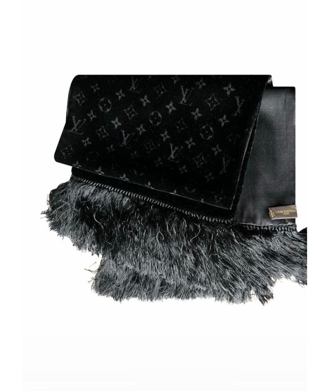 LOUIS VUITTON Черный шарф, фото 7