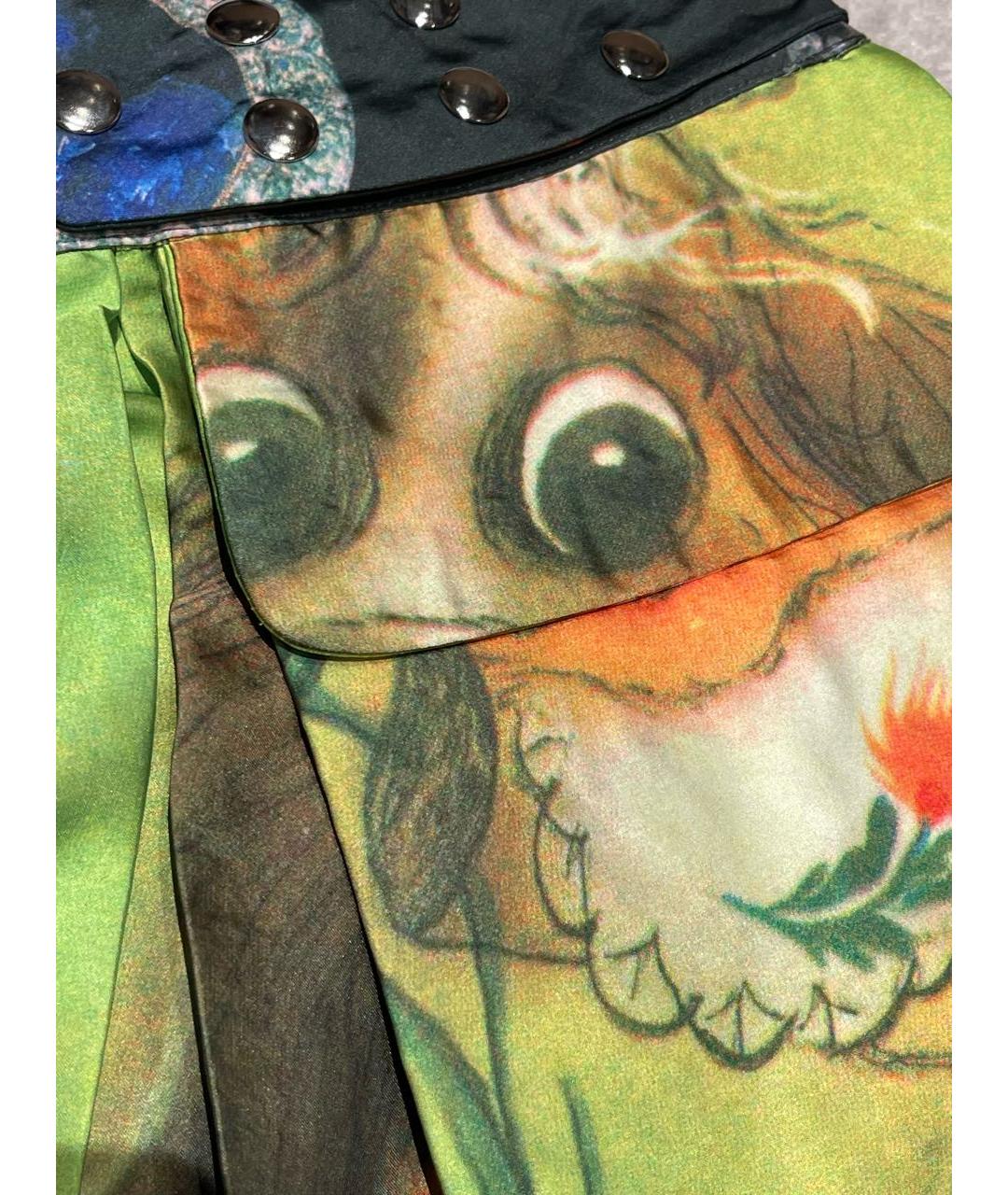 Chopova Lowena Зеленая полиэстеровая юбка миди, фото 5