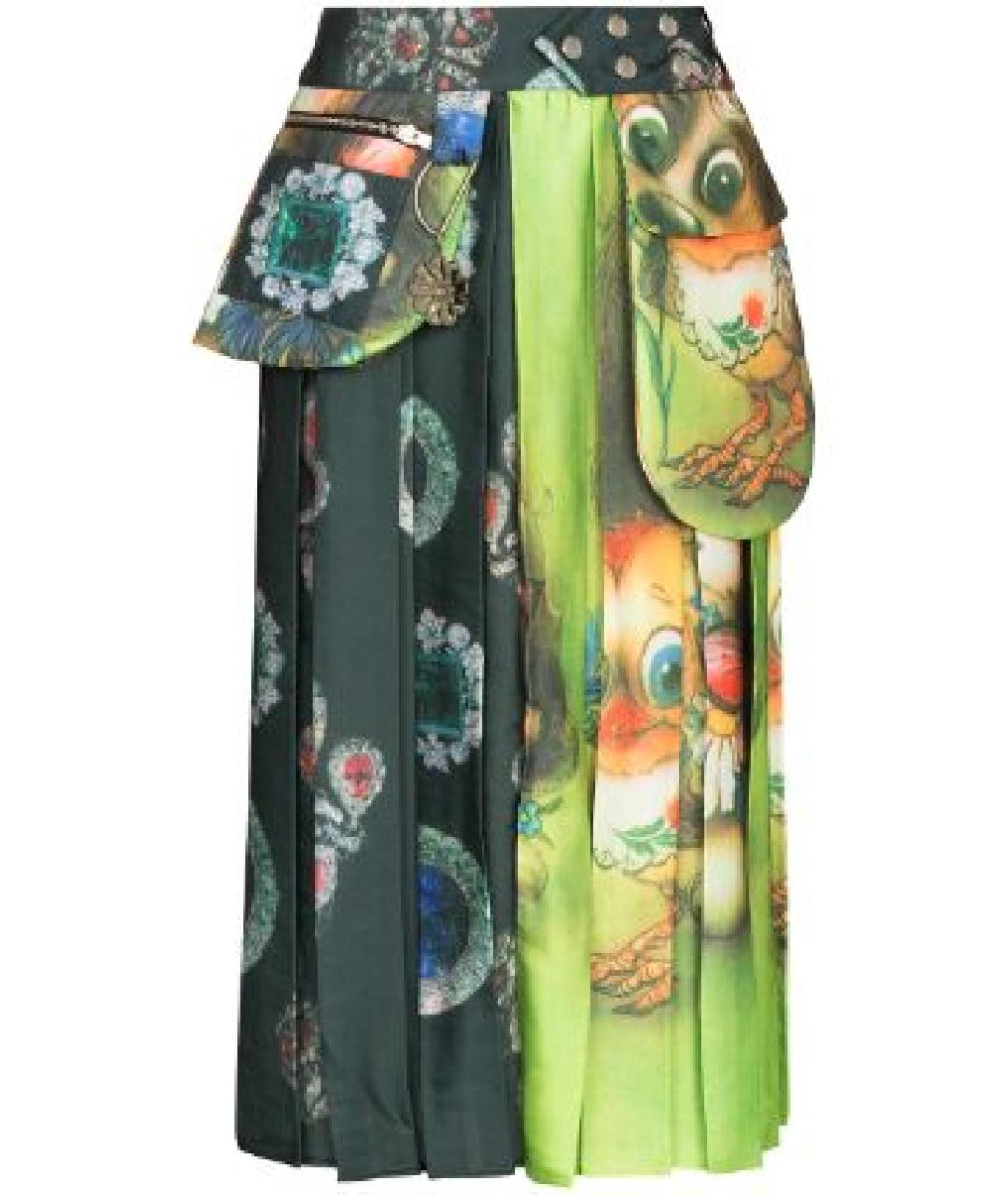 Chopova Lowena Зеленая полиэстеровая юбка миди, фото 1