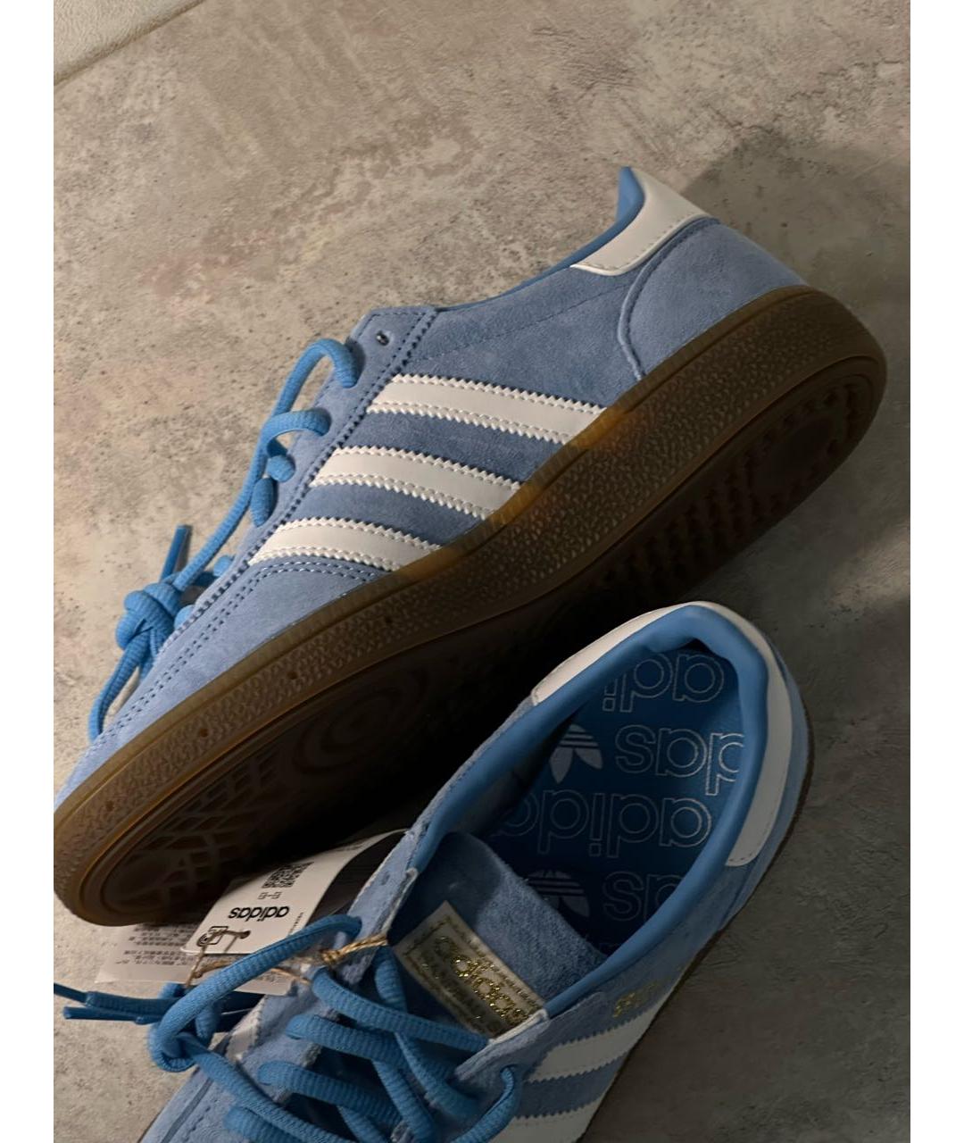 ADIDAS Голубые замшевые кеды, фото 4