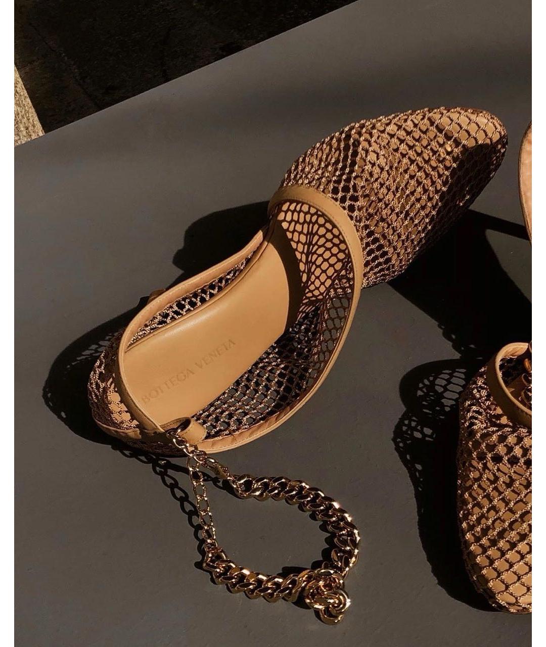 BOTTEGA VENETA Золотые туфли, фото 7