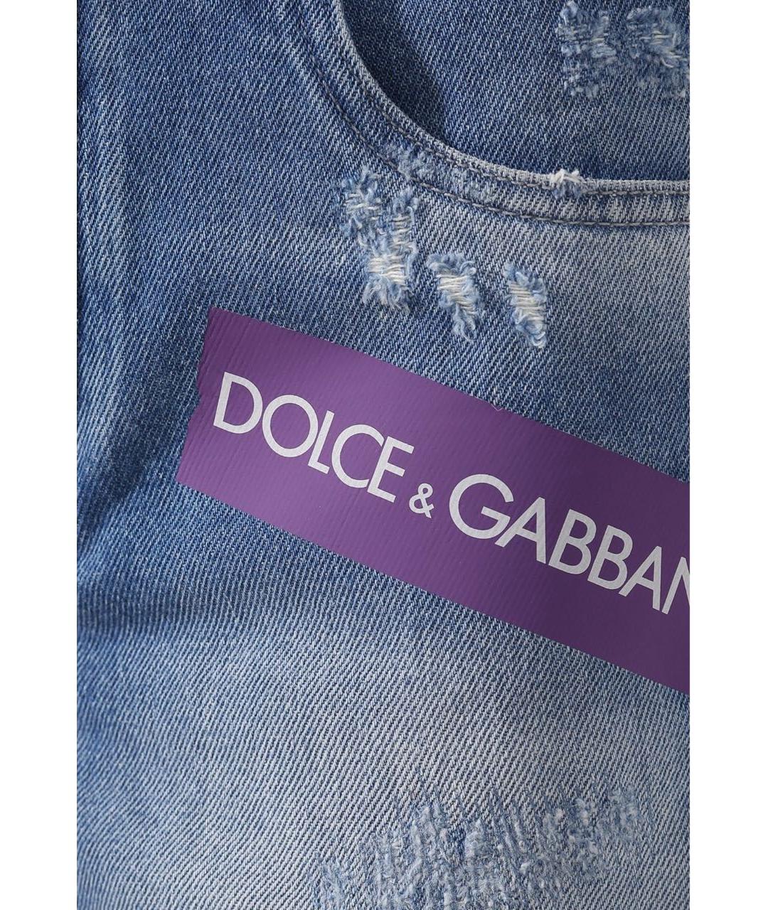 DOLCE&GABBANA Голубые хлопковые шорты, фото 8