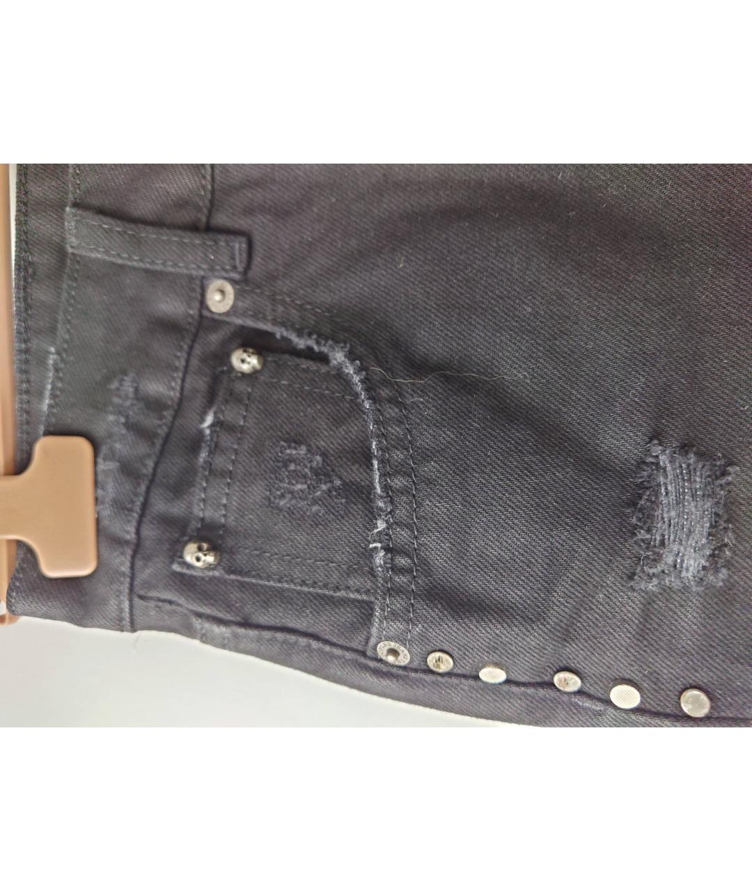THE KOOPLES Черные хлопко-эластановые джинсы слим, фото 4