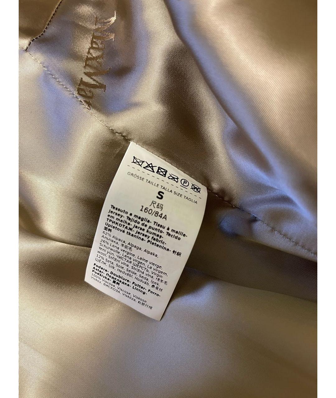 'S MAX MARA Бежевая шерстяная шуба, фото 3