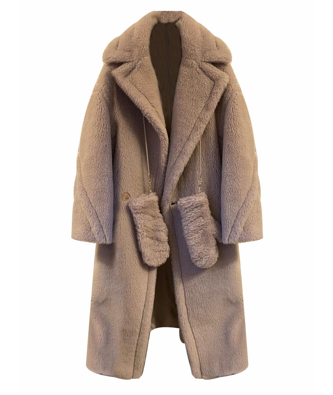 'S MAX MARA Бежевая шерстяная шуба, фото 1