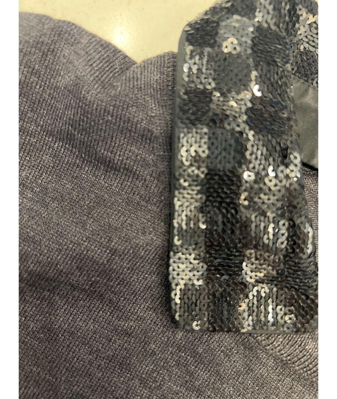 LOUIS VUITTON Серый шерстяной джемпер / свитер, фото 4