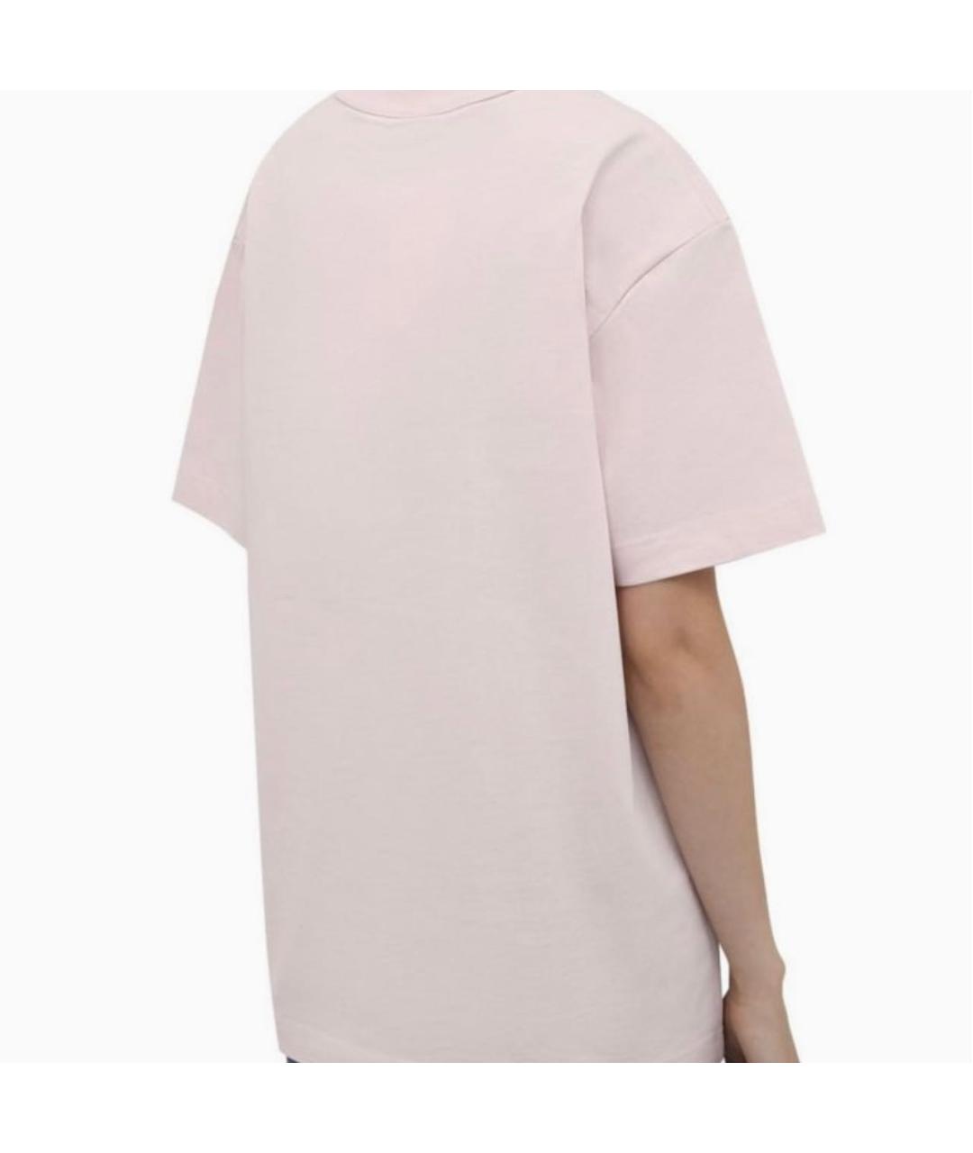 ALEXANDER WANG Розовая хлопковая футболка, фото 6