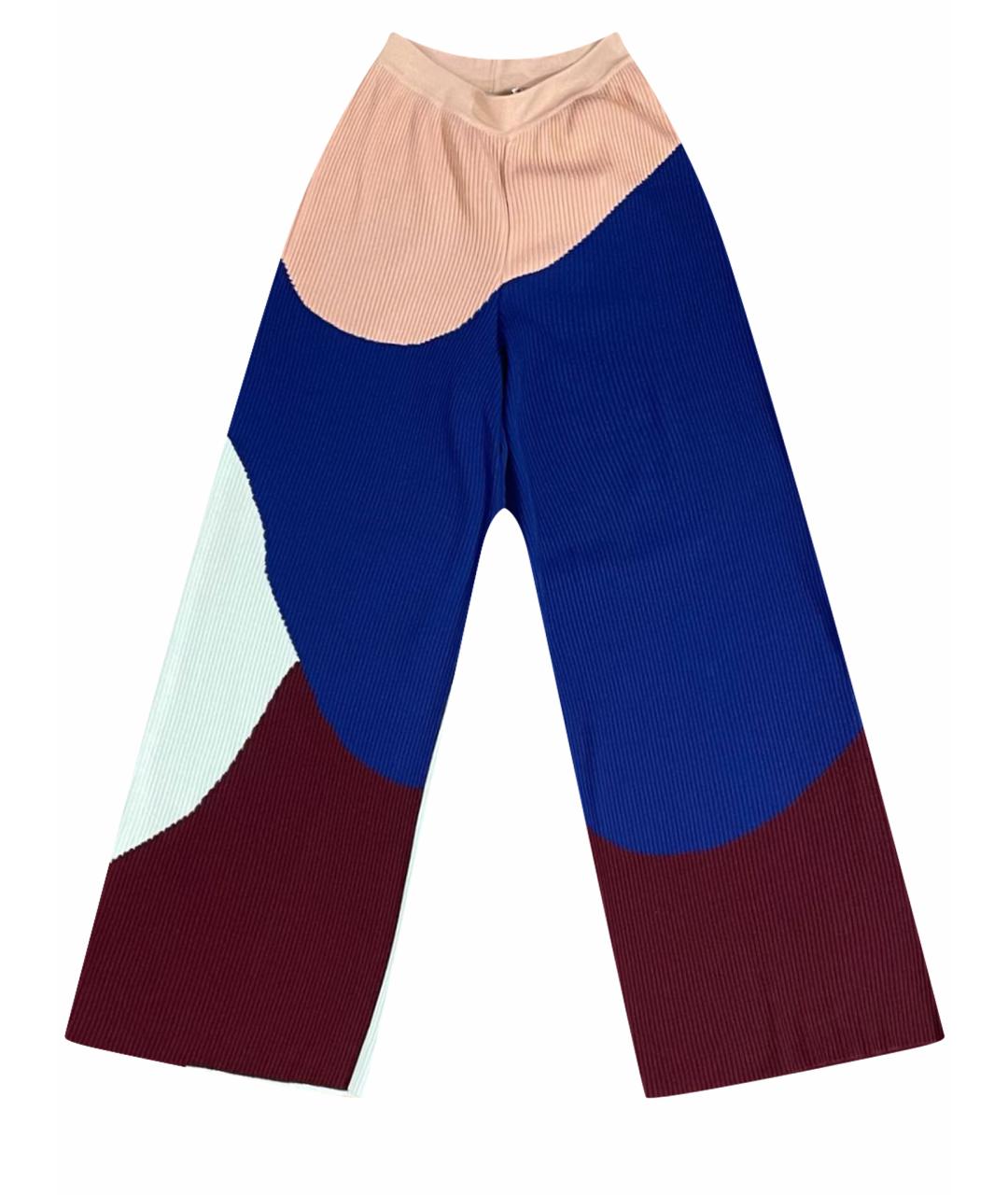 STELLA MCCARTNEY Мульти хлопковые брюки широкие, фото 1
