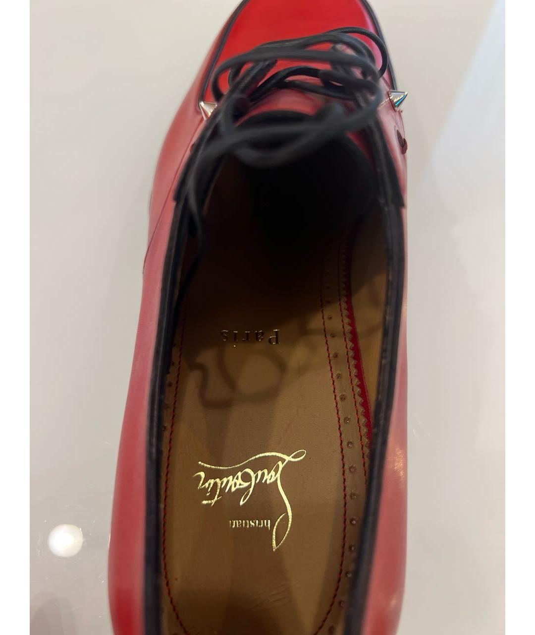 CHRISTIAN LOUBOUTIN Красные кожаные туфли, фото 7