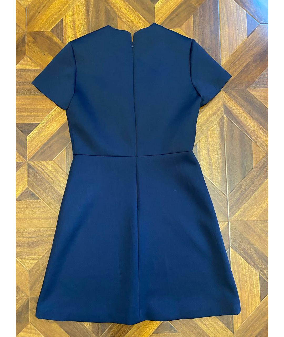 SANDRO Темно-синее полиэстеровое платье, фото 2