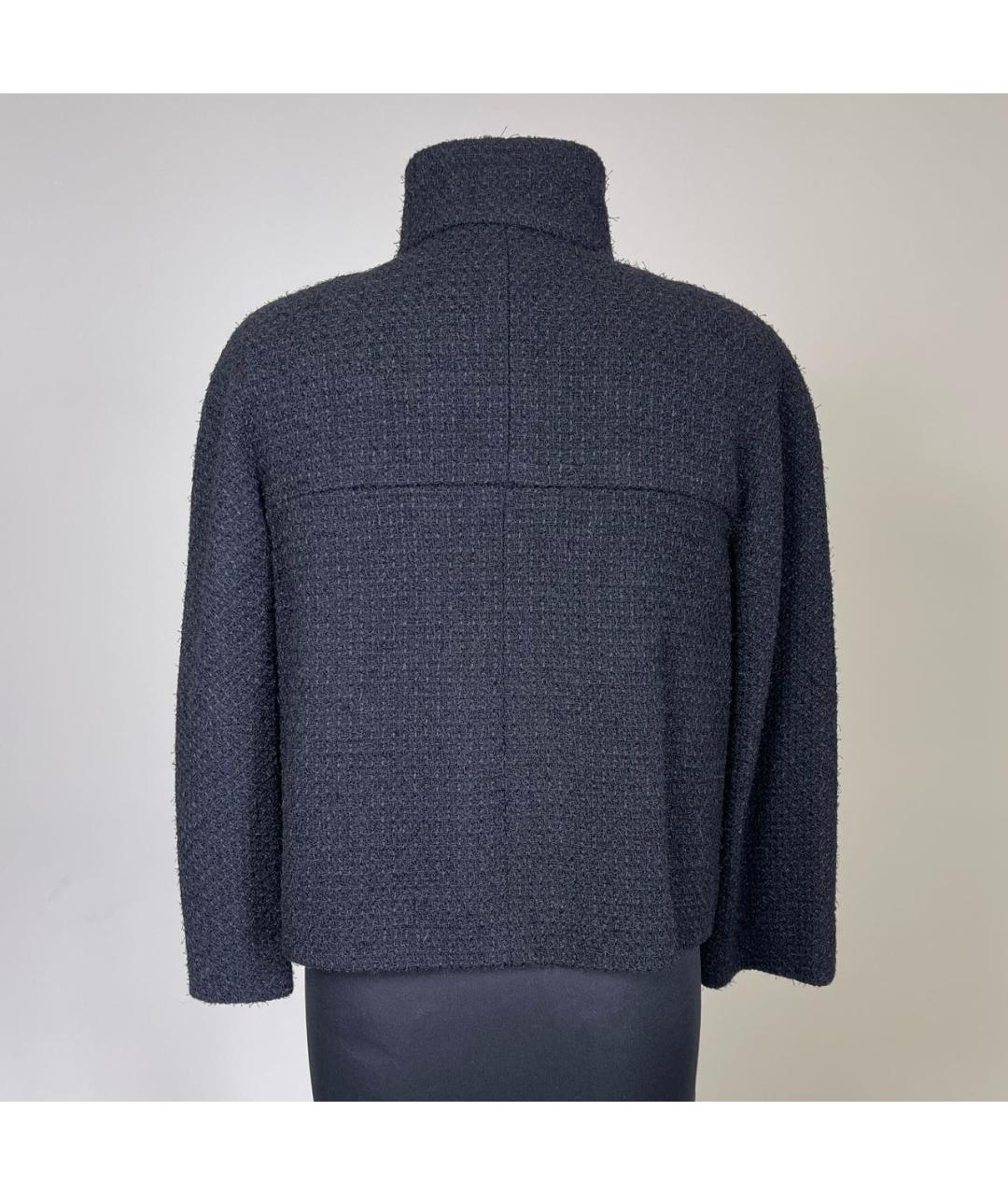 CHANEL Черный шерстяной жакет/пиджак, фото 2