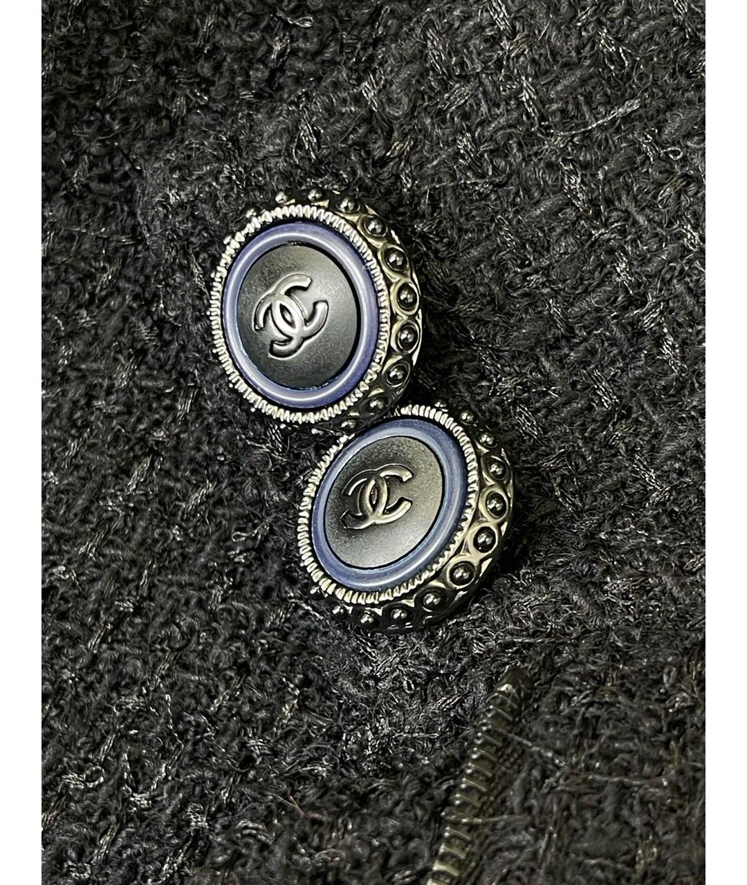 CHANEL Черный шерстяной жакет/пиджак, фото 4