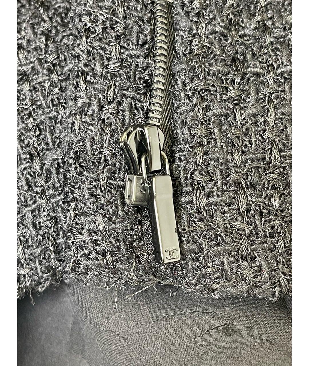 CHANEL Черный шерстяной жакет/пиджак, фото 7