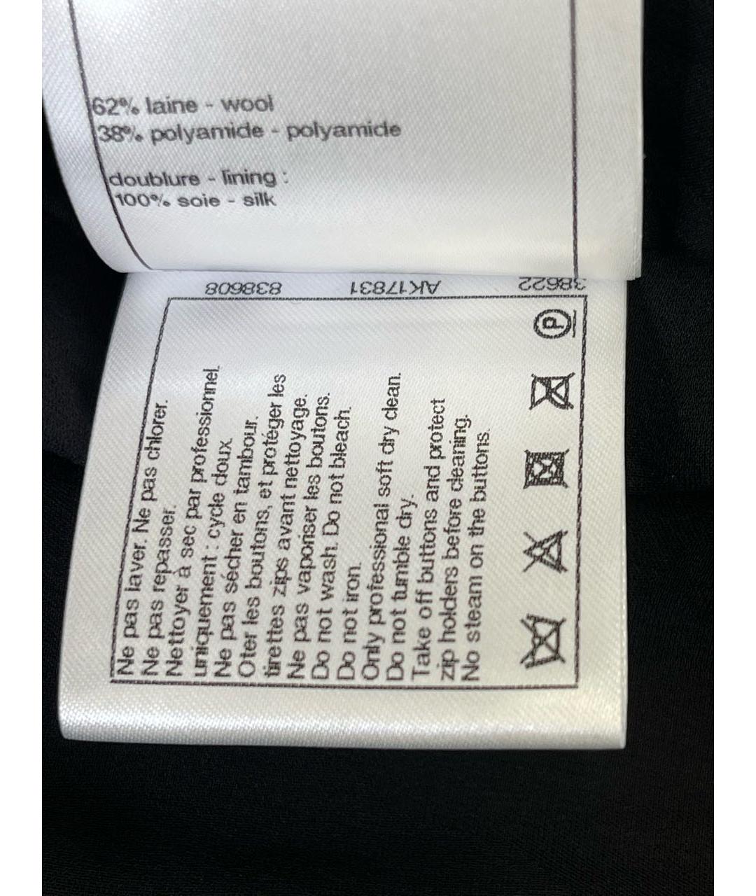 CHANEL Черный шерстяной жакет/пиджак, фото 6