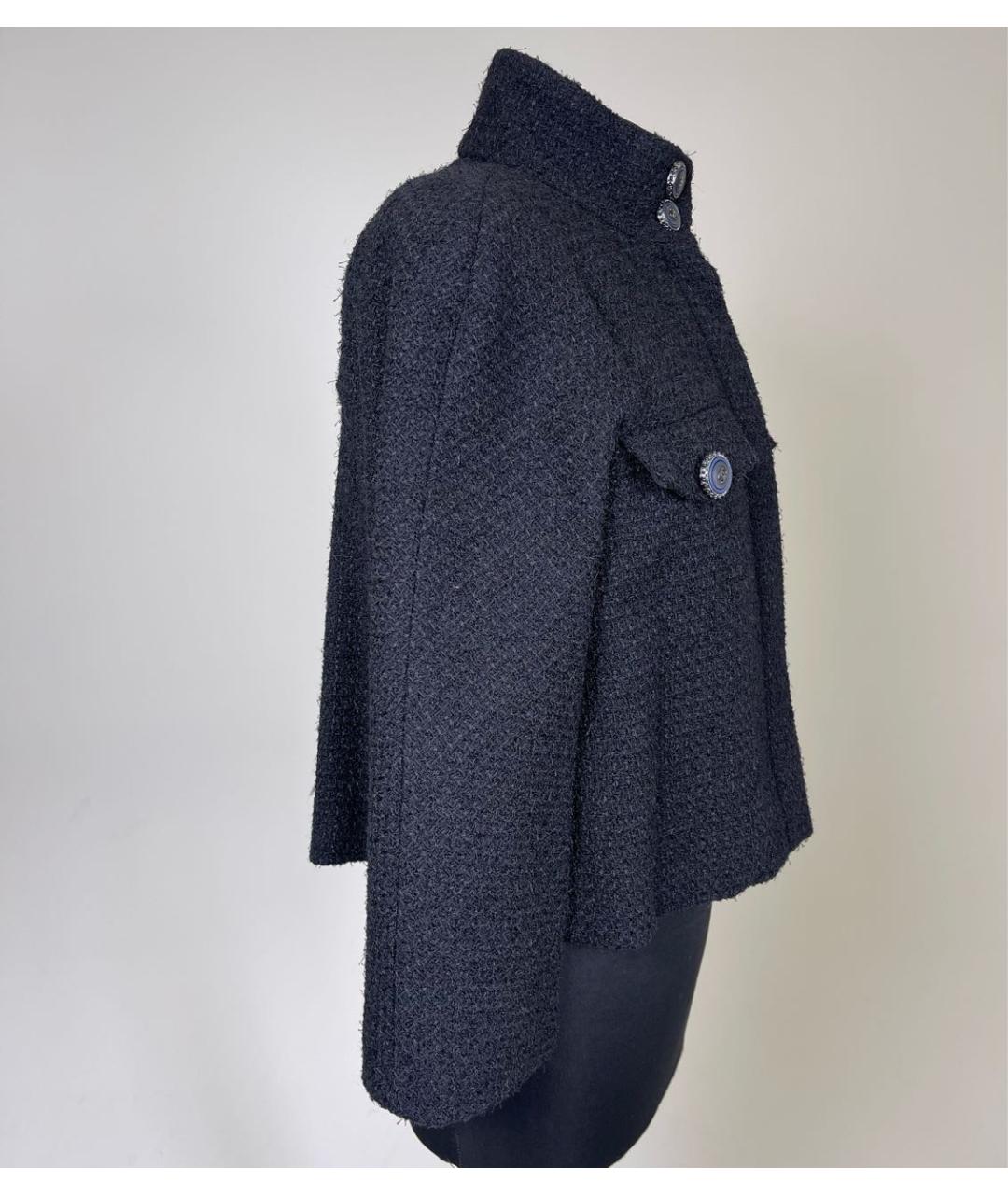 CHANEL Черный шерстяной жакет/пиджак, фото 1