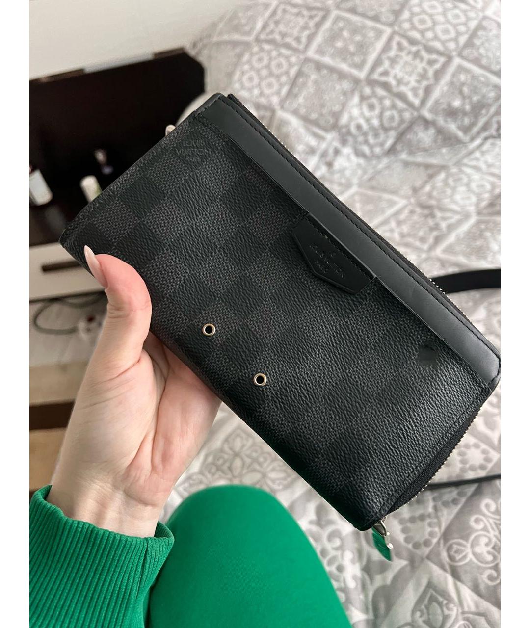 LOUIS VUITTON PRE-OWNED Антрацитовый кошелек, фото 4