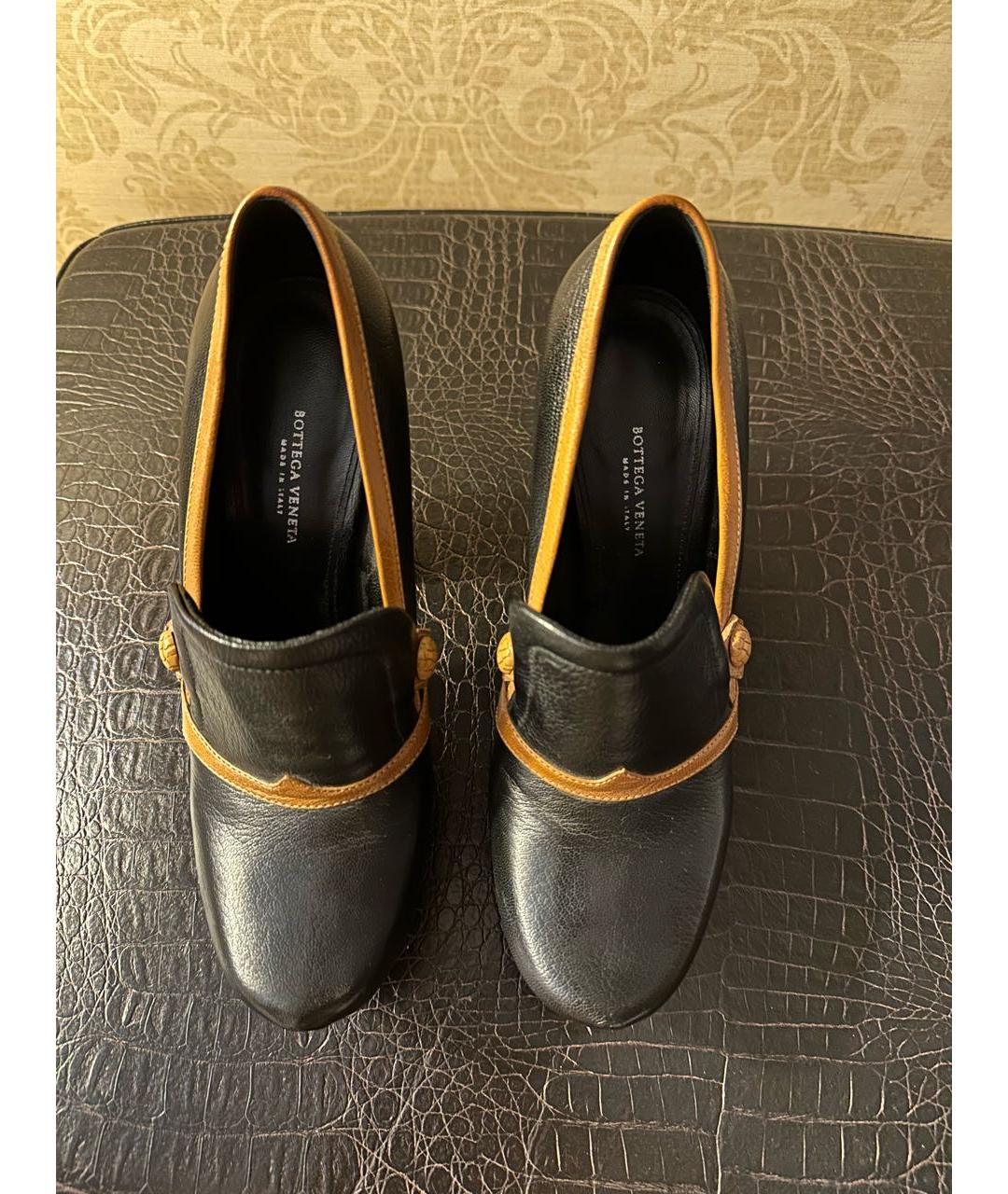 BOTTEGA VENETA Черные кожаные ботильоны, фото 3