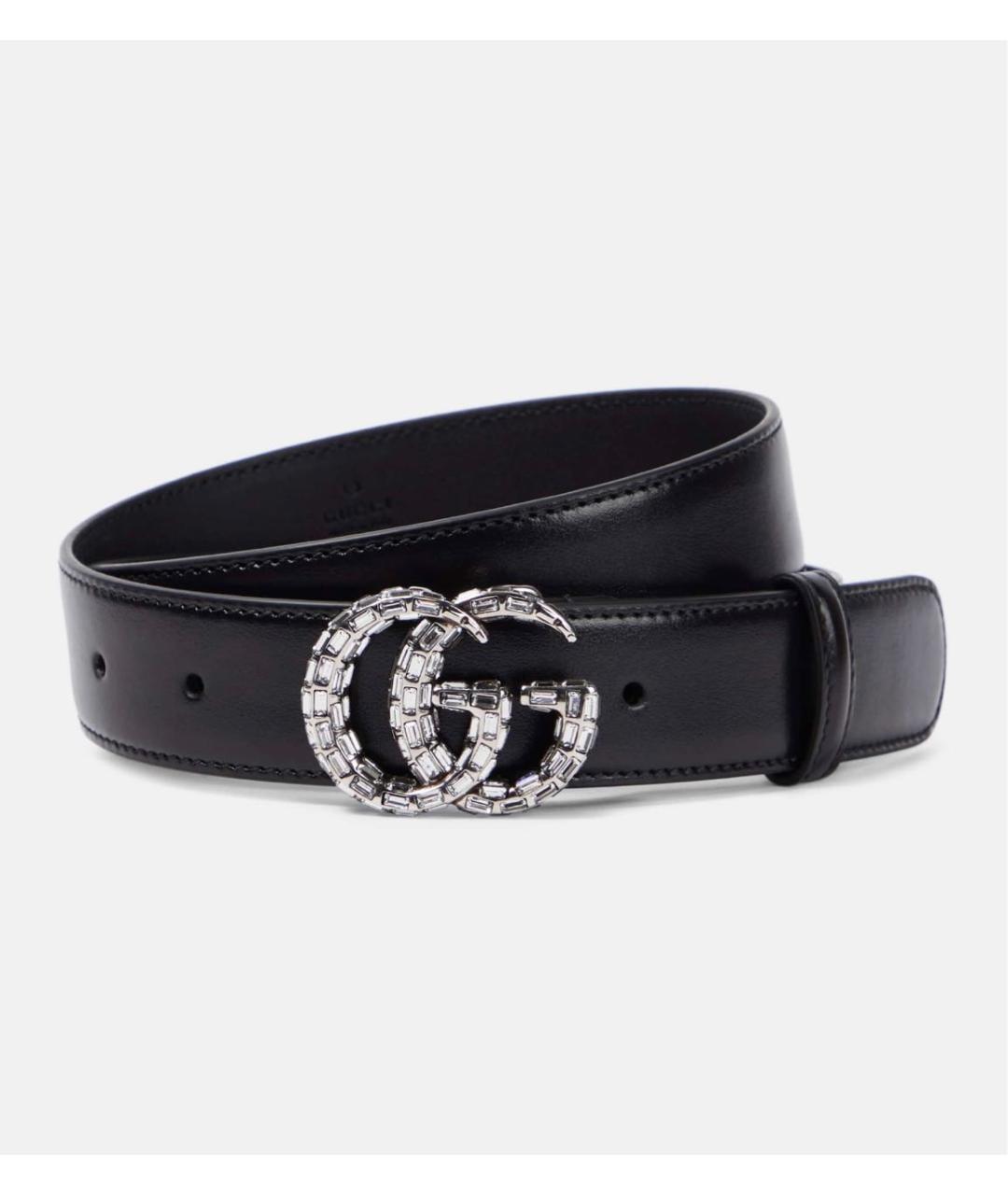 GUCCI Черный кожаный ремень, фото 3