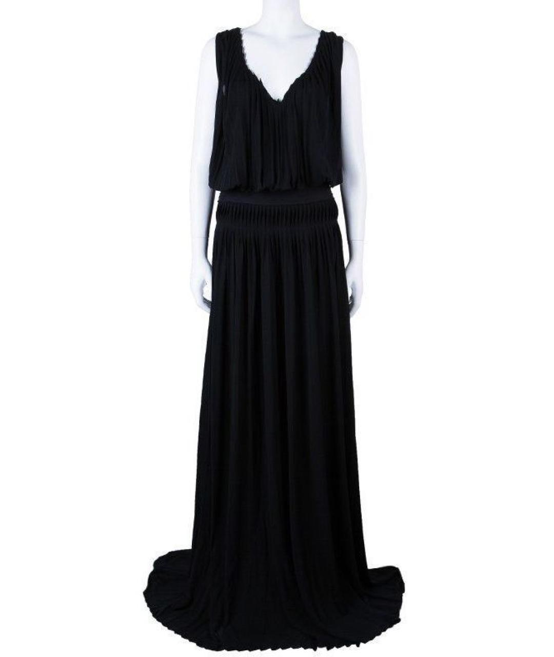 FENDI Черное вискозное вечернее платье, фото 8
