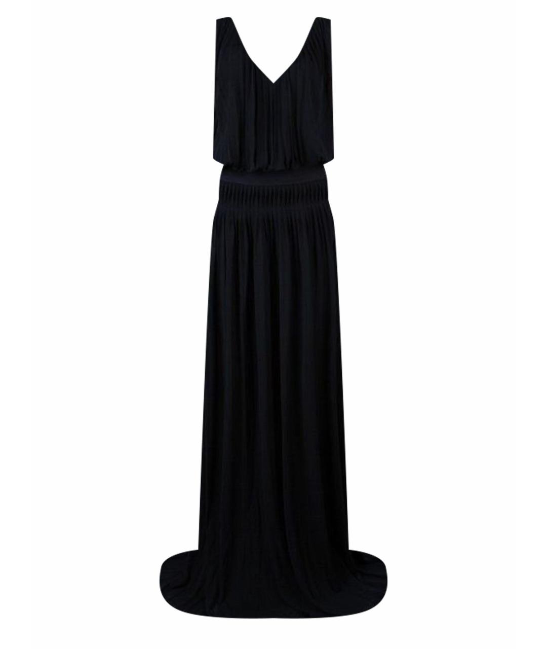 FENDI Черное вискозное вечернее платье, фото 1