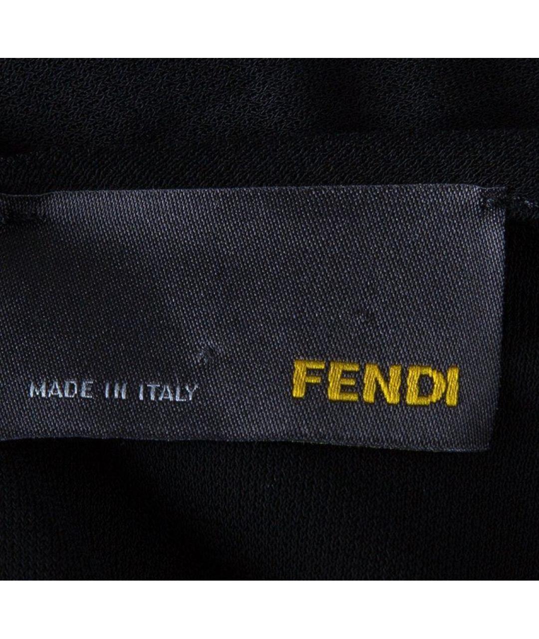 FENDI Черное вискозное вечернее платье, фото 4