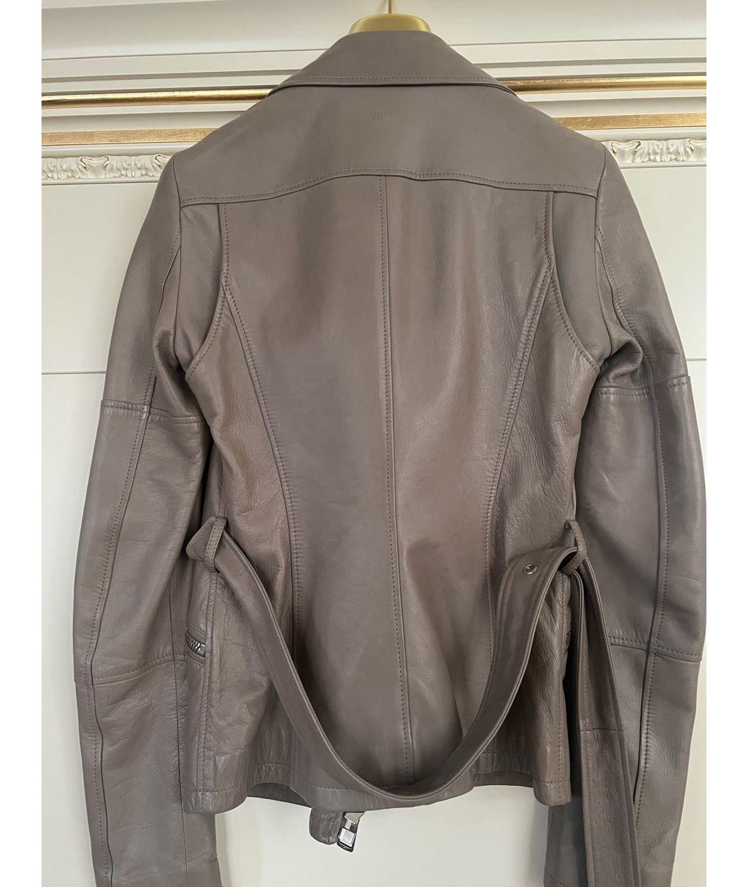 GUCCI Бежевая кожаная куртка, фото 2