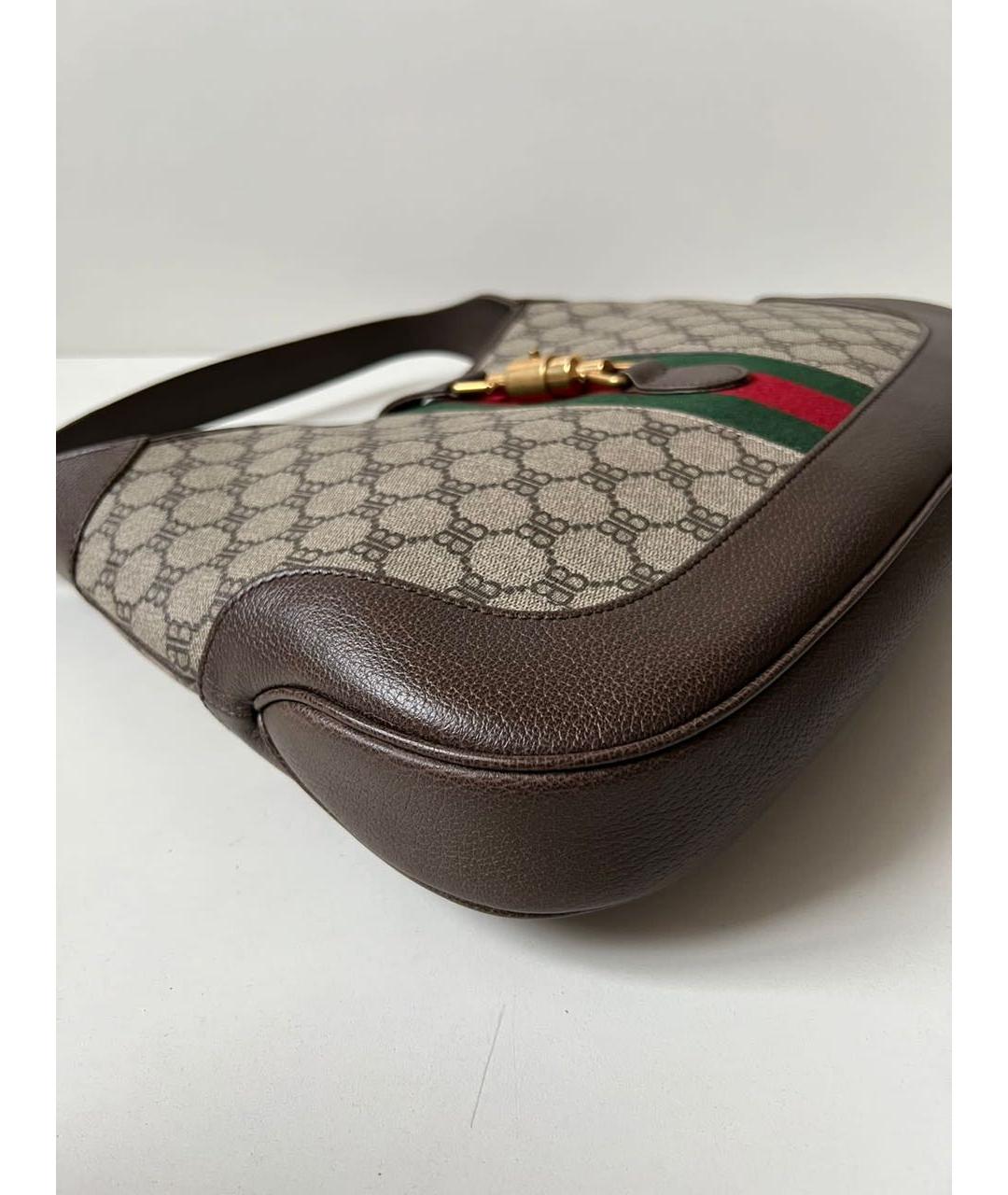 GUCCI Коричневая кожаная сумка через плечо, фото 2