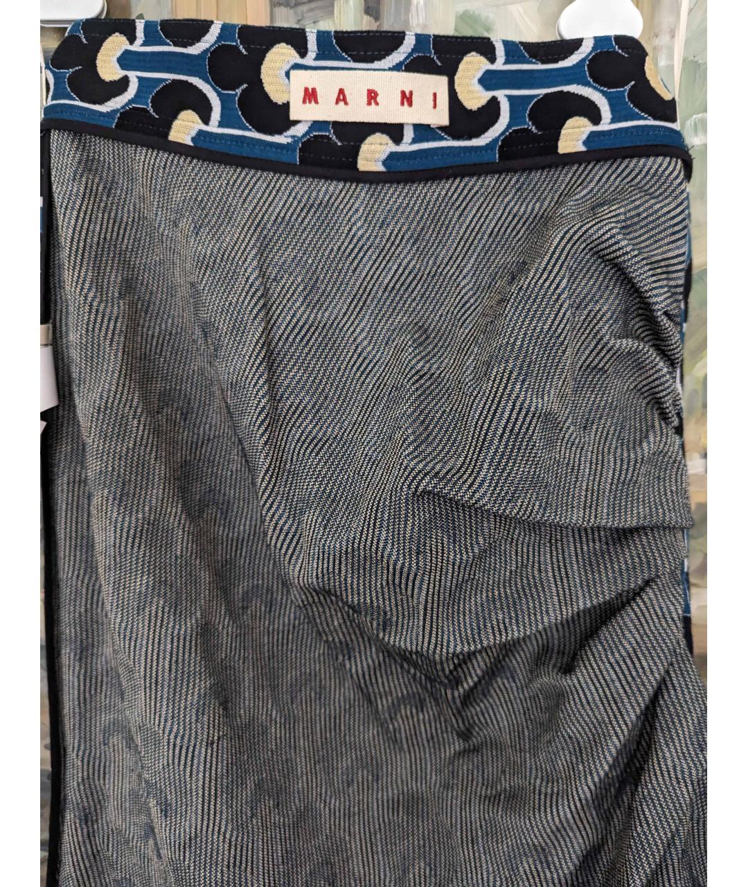 MARNI Вискозная юбка миди, фото 3