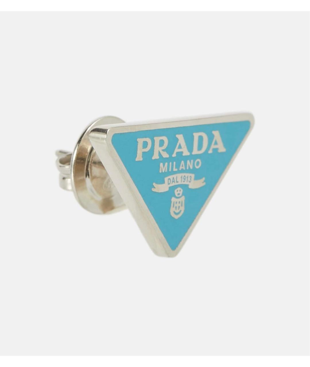 PRADA Голубые серебряные серьги, фото 2