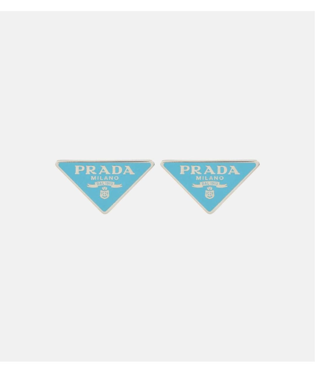 PRADA Голубые серебряные серьги, фото 6
