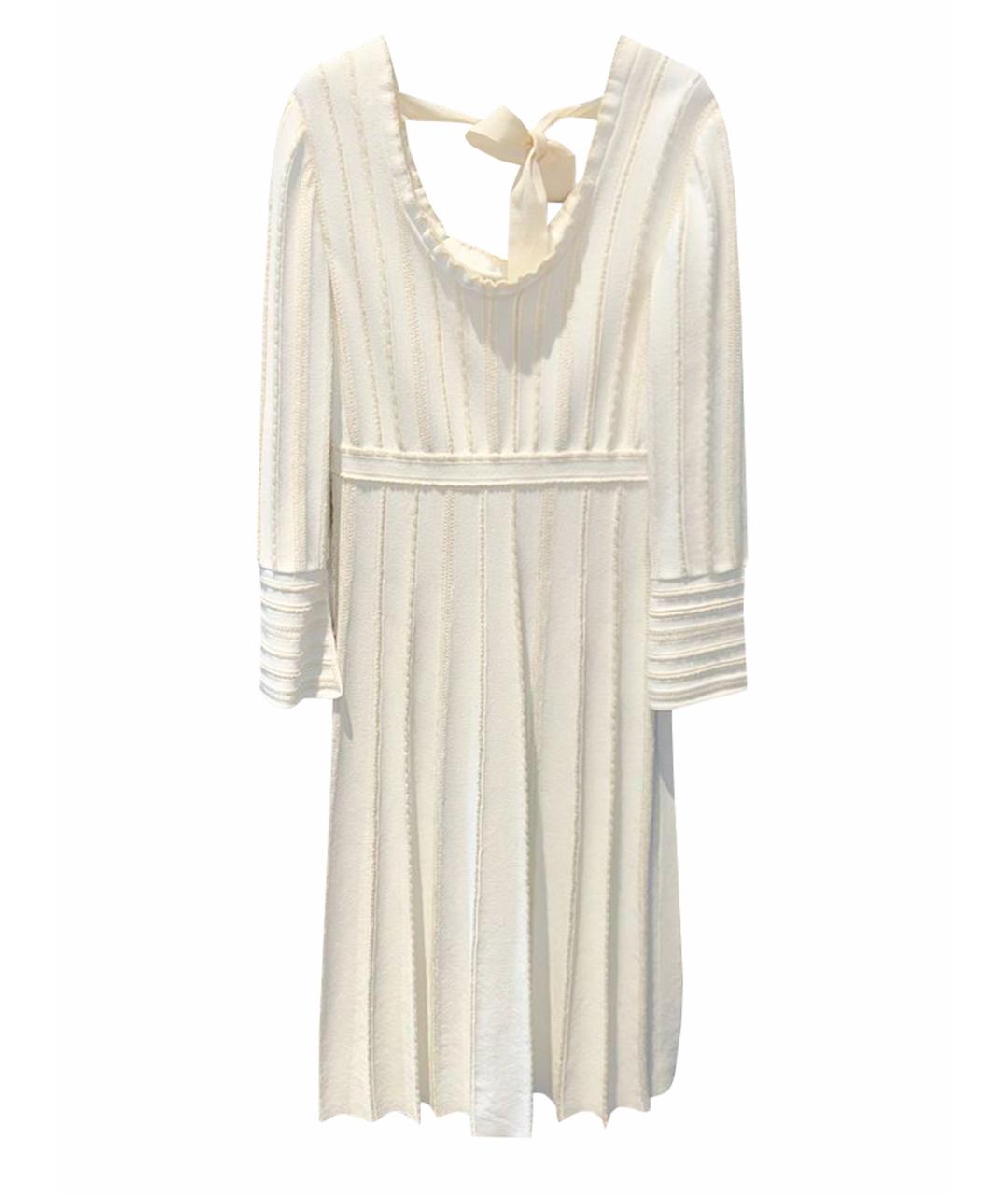 FENDI Белое шерстяное повседневное платье, фото 1