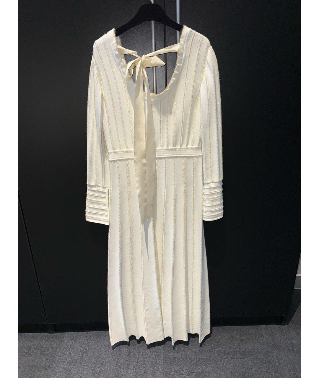 FENDI Белое шерстяное повседневное платье, фото 2