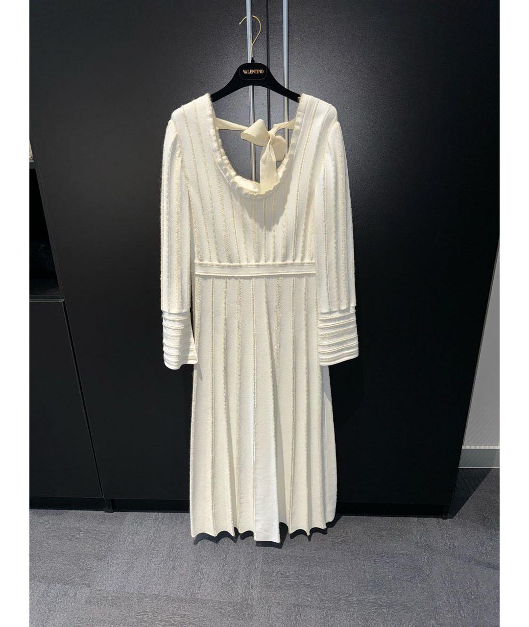 FENDI Белое шерстяное повседневное платье, фото 5
