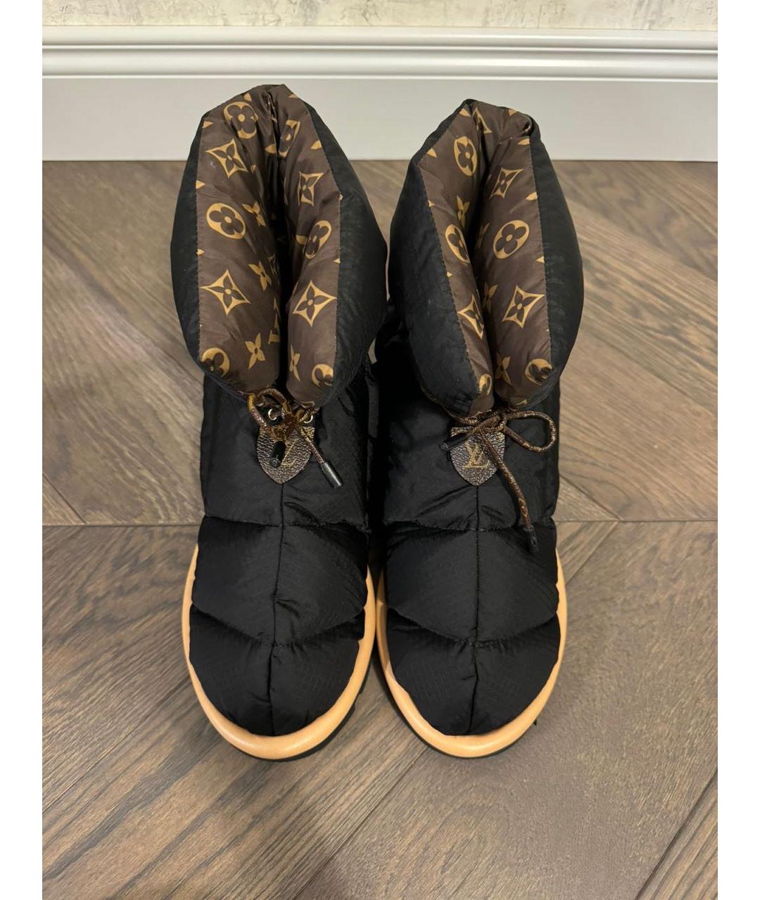 LOUIS VUITTON Черные синтетические ботинки, фото 2