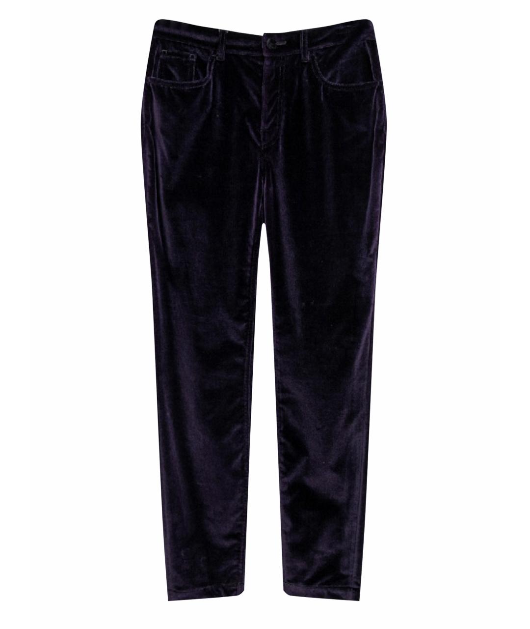 DOLCE&GABBANA Фиолетовые хлопковые брюки узкие, фото 1