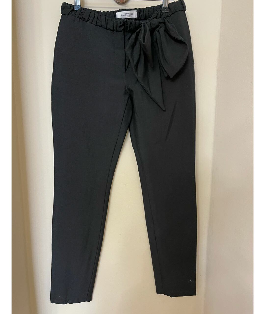 VALENTINO Черные шерстяные прямые брюки, фото 8