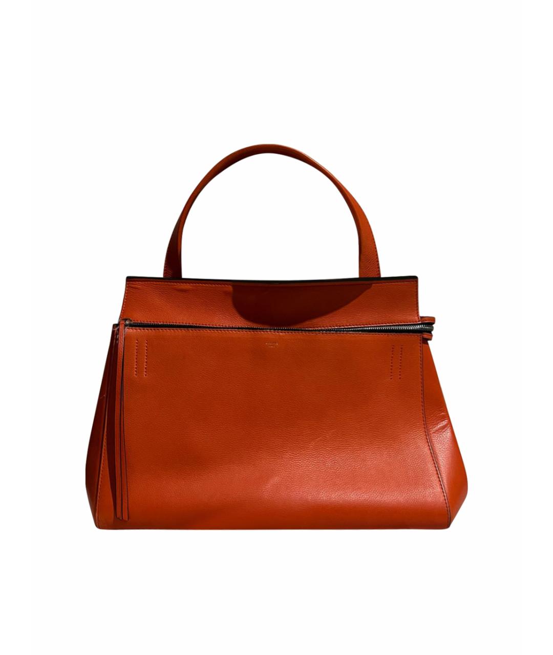 CELINE Оранжевая кожаная сумка тоут, фото 1
