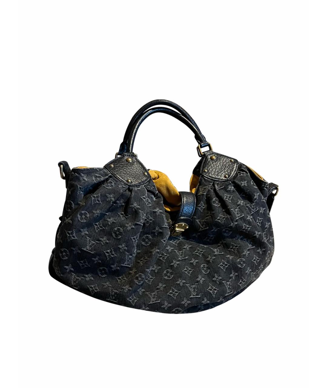 LOUIS VUITTON Черная деним сумка тоут, фото 1