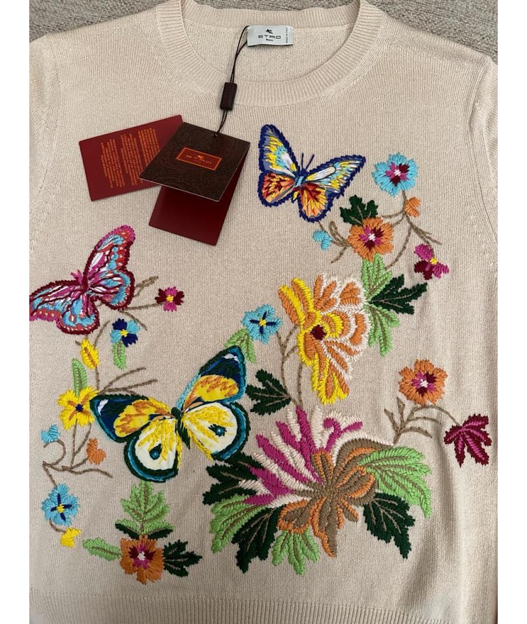 ETRO Бежевый шелковый джемпер / свитер, фото 4