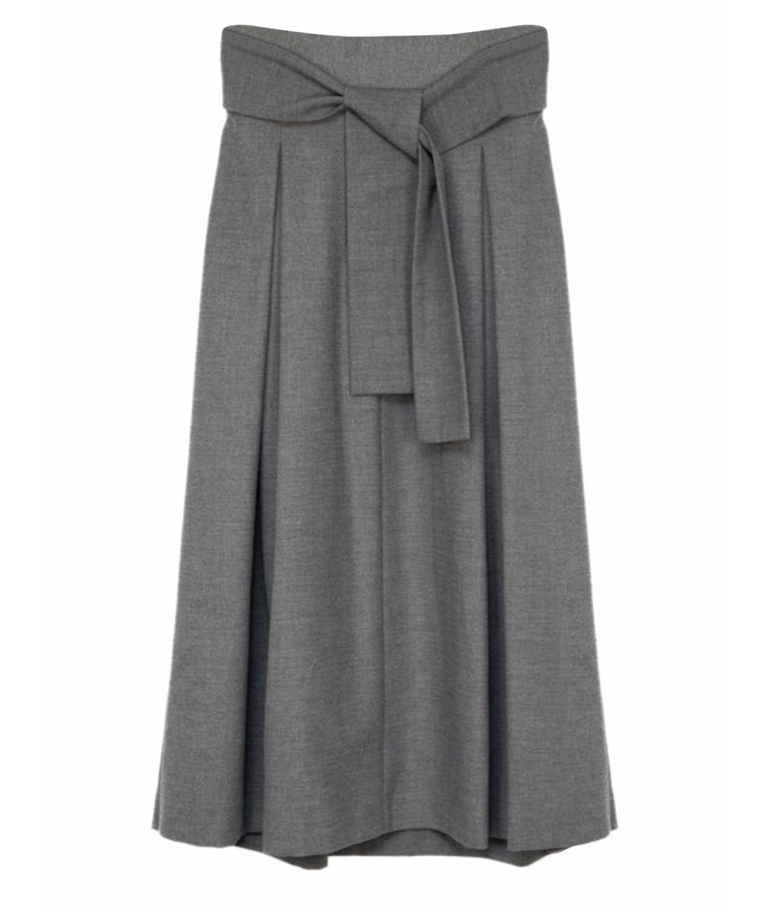 PESERICO Серая полиэстеровая юбка макси, фото 1
