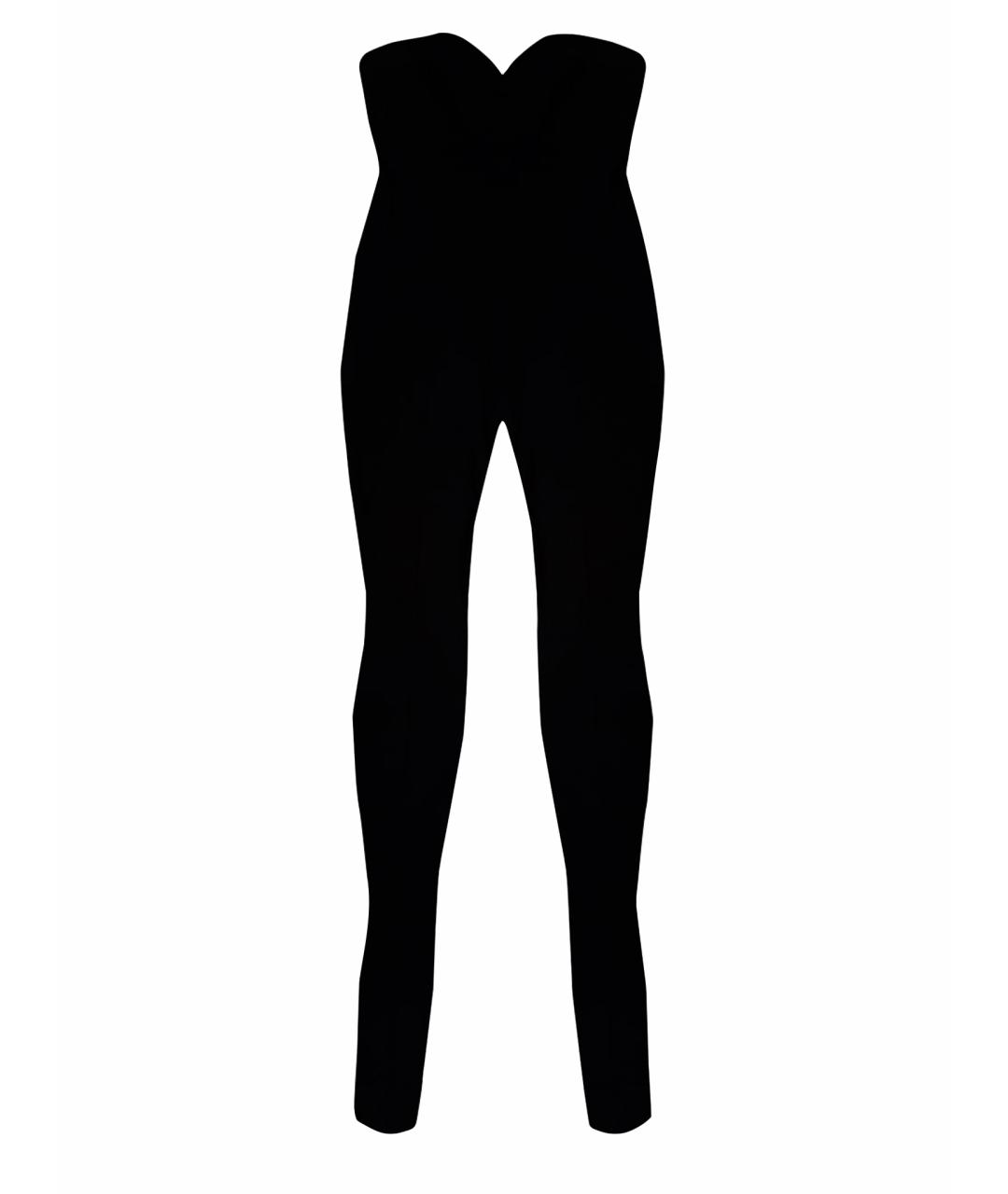 WOLFORD Черный хлопко-эластановый комбинезон, фото 1