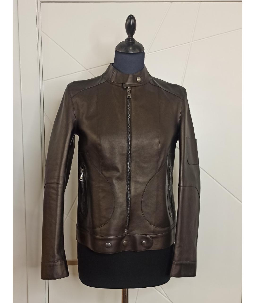 DOLCE&GABBANA Черная кожаная куртка, фото 5