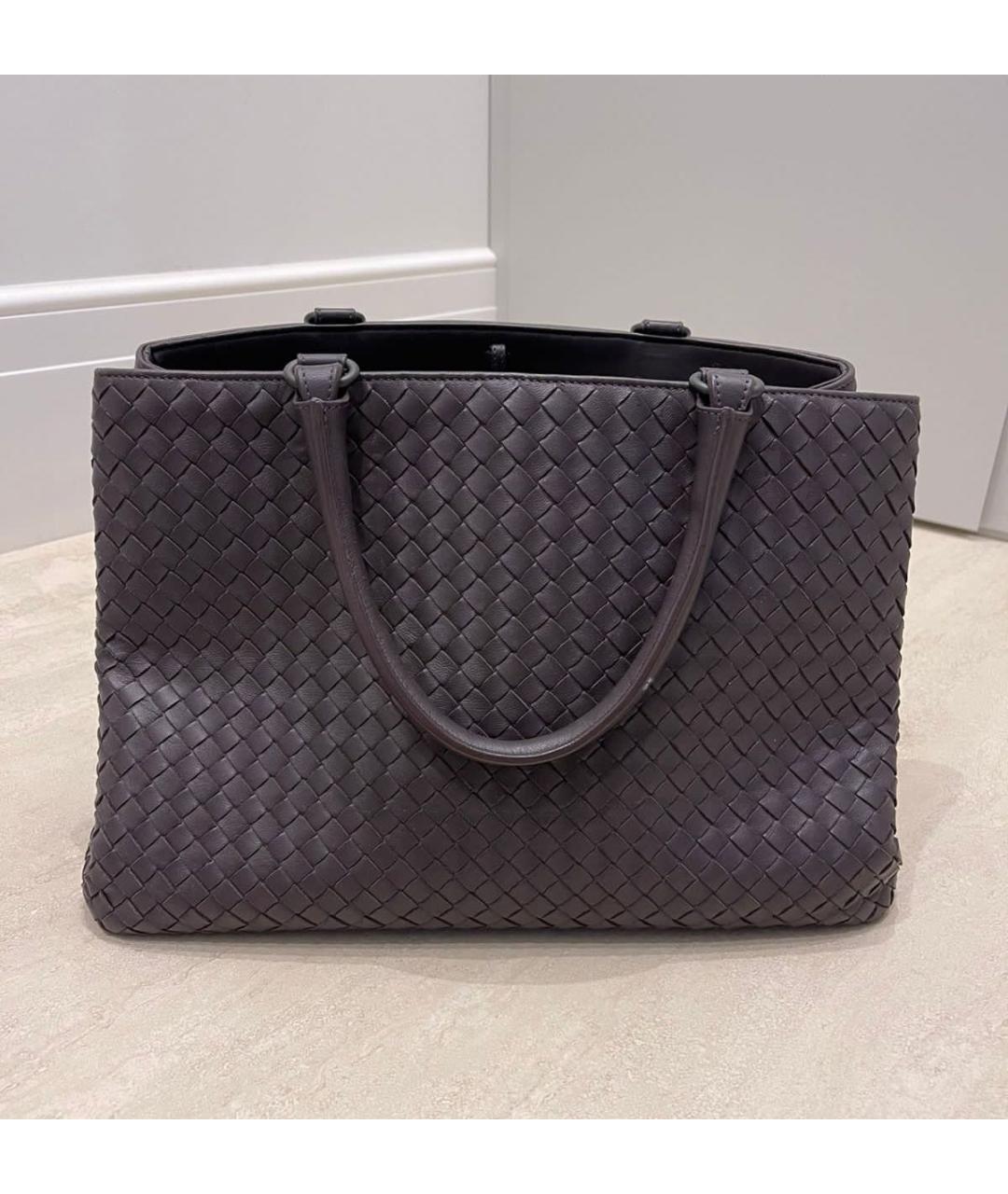 BOTTEGA VENETA Коричневая кожаная сумка тоут, фото 2