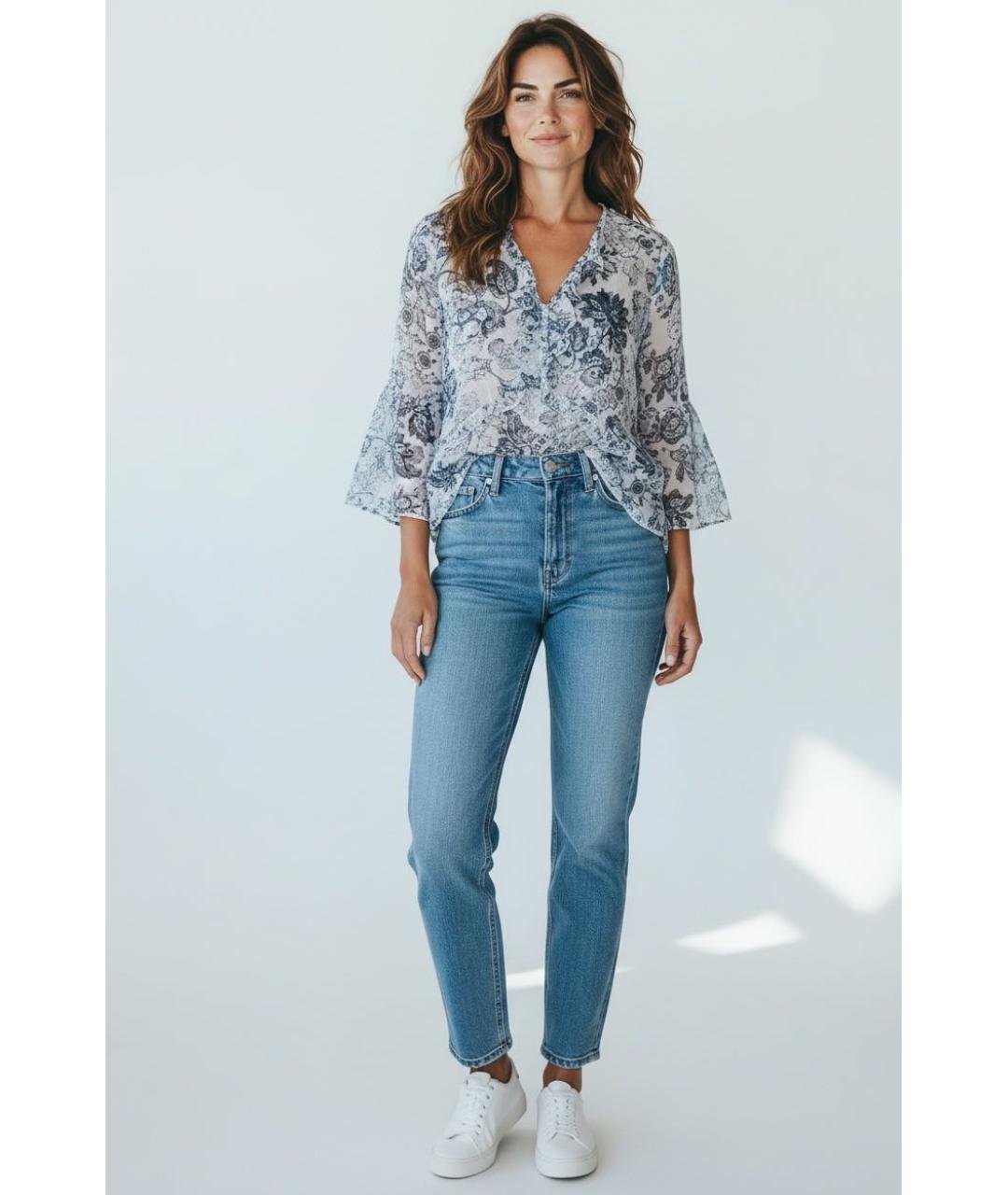 HUGO BOSS Голубая шелковая блузы, фото 7