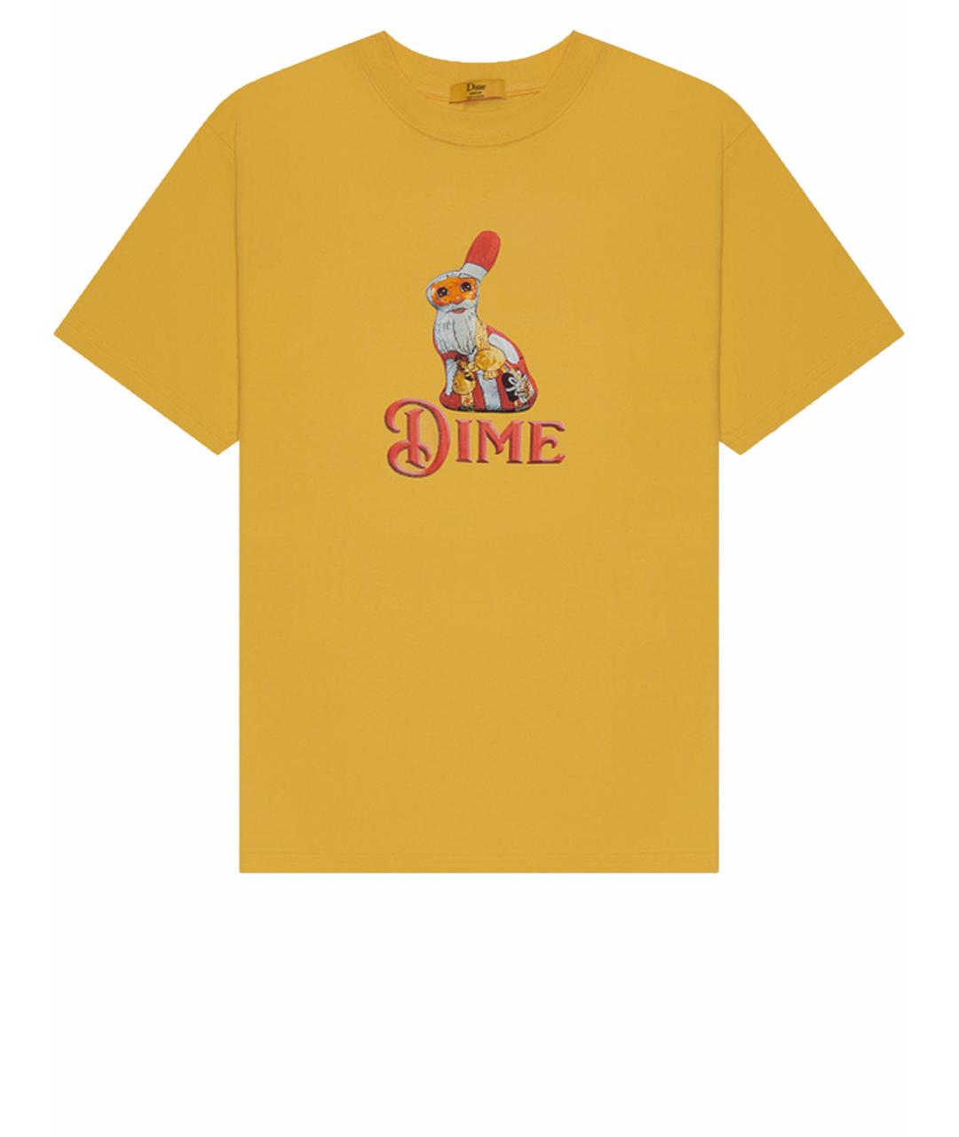 Dime Желтая хлопковая футболка, фото 1