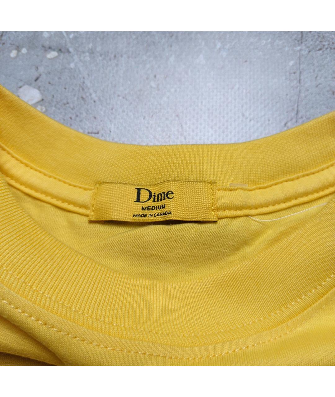 Dime Желтая хлопковая футболка, фото 3