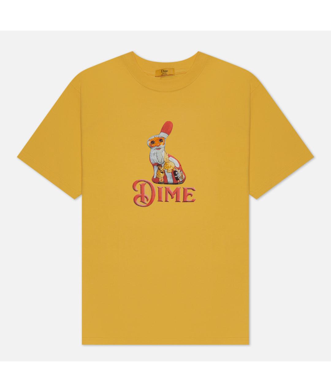Dime Желтая хлопковая футболка, фото 7