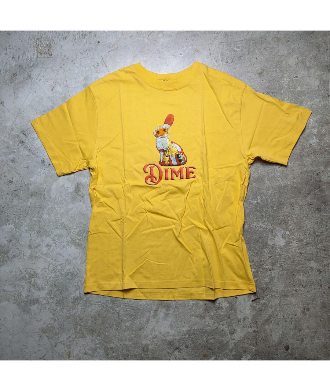 Dime Желтая хлопковая футболка, фото 4