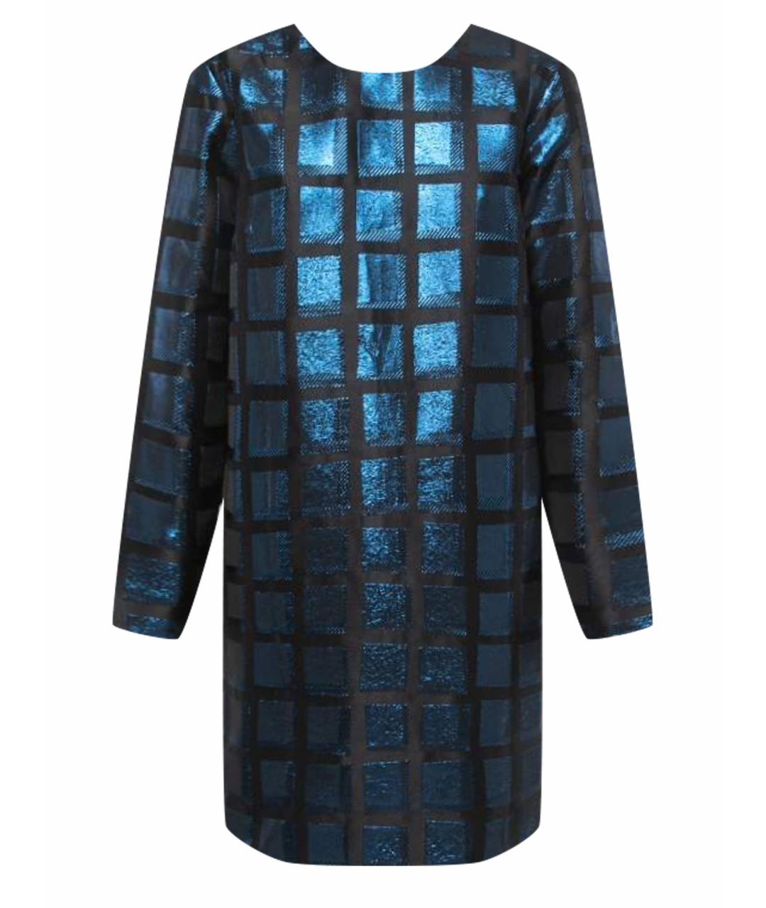 KENZO Темно-синее полиэстеровое коктейльное платье, фото 1